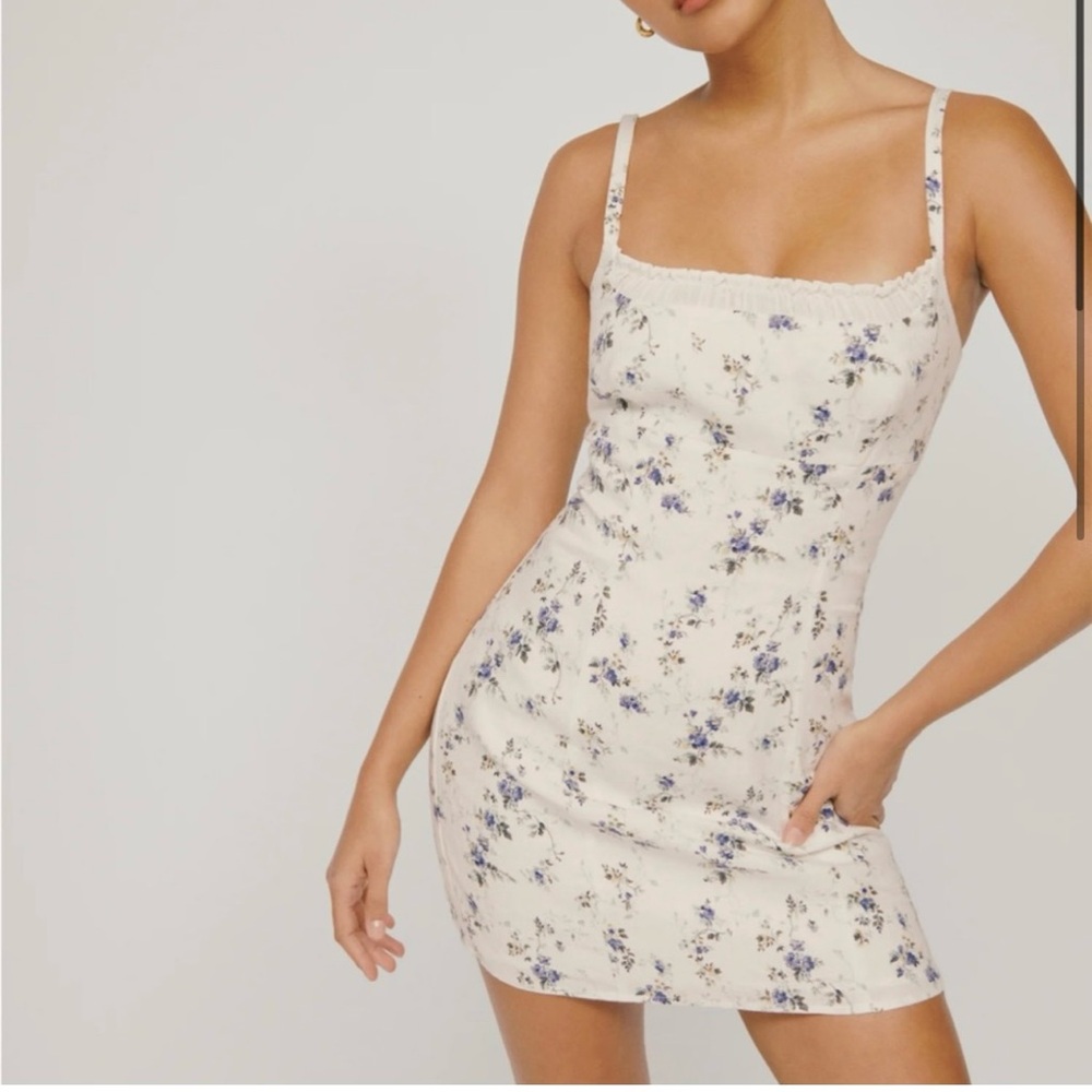 Reformation Aperol Linen Dress